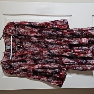 Catherine’s Paisley Semi Sheer Bell Sleeve Lightweight Tunic Plus Size 2X